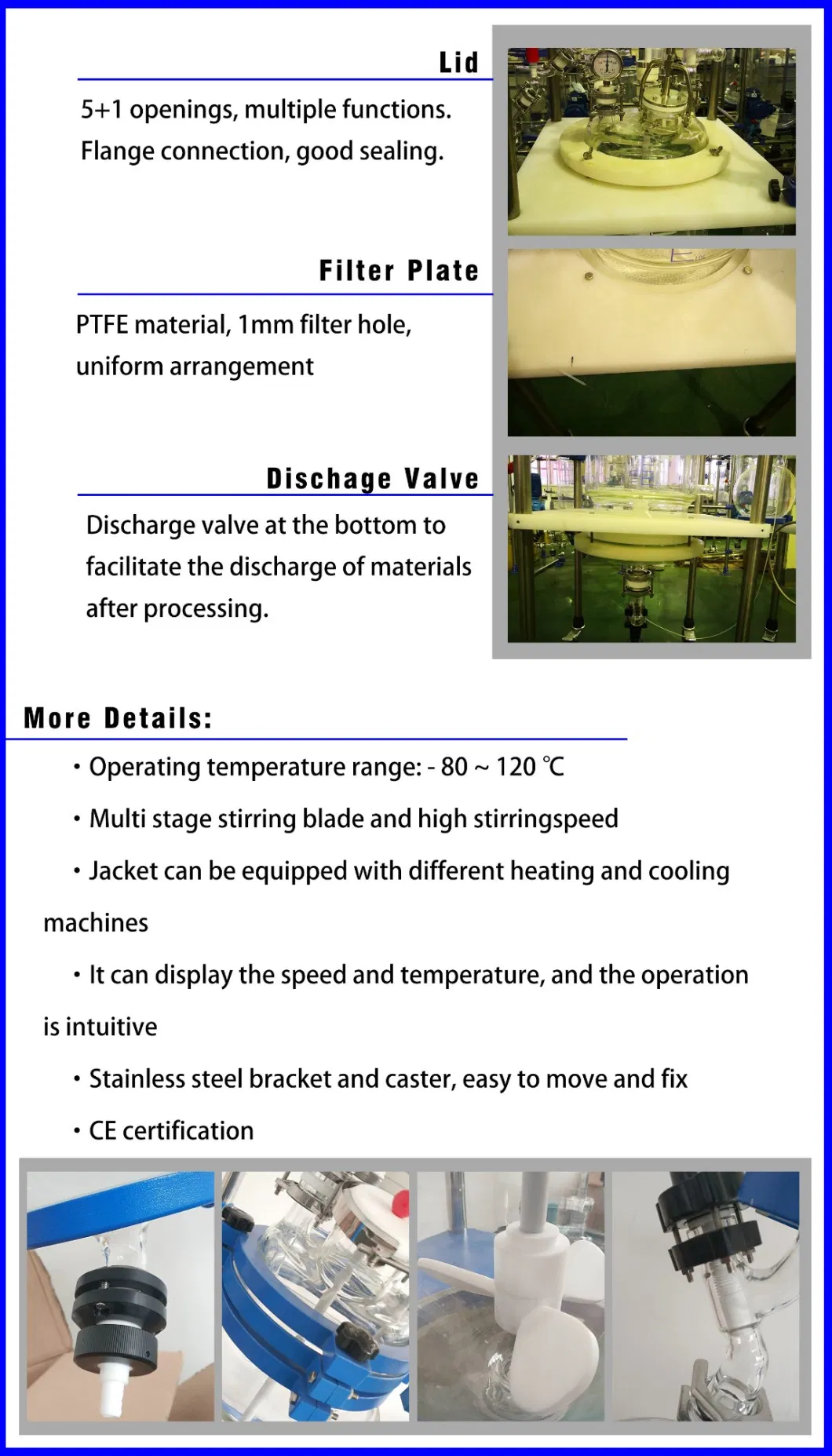 Top Grade Agitated Vacuum Nutsche Filter Reactor Machine